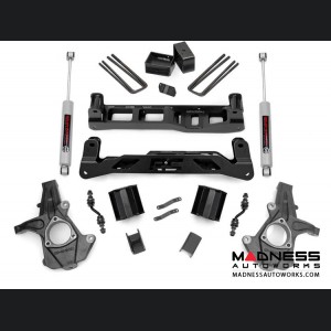 Chevy Silverado 1550 2WD Suspension Lift Kit w/ N3 Shocks - 5" Lift - Aluminum Knuckles